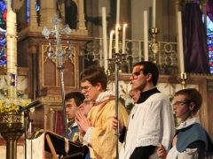 Saint Benedict’s senior choir sing at the Easter Triduum