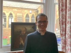 A newly-ordained priest at St Benedict’s